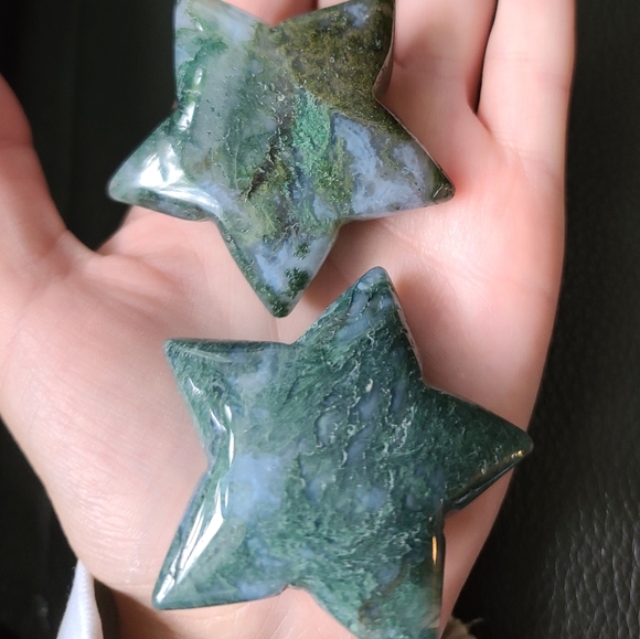 Moss agate stars - Picture 3 of 4